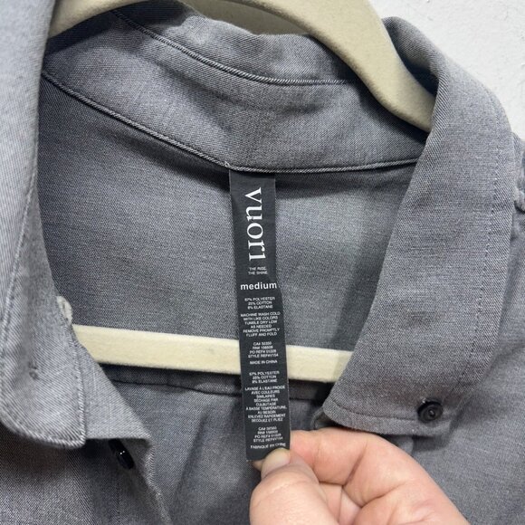 Vuori Crest Short Sleeve Button Down Shirt Gray medium - Picture 3 of 10